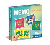 Clementoni Educational Game Memo Farm Animals 80 Tiles - Game For Children 3-5 Years, Flash Card Games, Learning Logical Thinking, 2 Players, Gift For Boy/Girl, Cartoon, Made In Italy, 18306