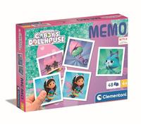 Clementoni Educational Game Memo Gabby'S Dollhouse 48 Tiles - Game For Children 3-5 Years, Flash Card Games, Learning Logical Thinking, 2 Players, Gift For Boy/Girl, Cartoon, Made In Italy, 18309