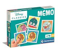 Clementoni Educational Game Memo Pocket Disney Classics 48 Tiles - Game For Children 4-6 Years, Flash Card Games, Learning Logical Thinking, 2 Players, Gift For Girl, Cartoon, Made In Italy, 18308