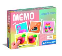Clementoni Educational Game Memo Pocket Play With Colours 48 Tiles - Game For Children 3-5 Years, Flash Card Games, Learning Logical Thinking, 2 Players, Gift For Boy/Girl, Made In Italy, 18317