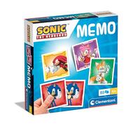 Clementoni Educational Game Memo Sonic 80 Tiles - Game For Children 4-6 Years, Flash Card Games, Learning Logical Thinking, 2 Players, Gift For Boy/Girl, Cartoon, Made In Italy, 18303