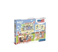Clementoni Edukit 4 in 1 Bluey (Memo, Puzzle 30 und 48 Stücke, 6 Würfel) - pädag