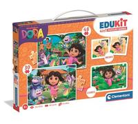 Clementoni Edukit 4in1 Dora the Explorer 2025 - Puzzles, Memory Game & Stacking Cubes for Kids