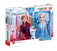 Clementoni Supercolor Disney Frozen Puzzle for Children, Multi-coloured, 2 x 30 Pieces, Ages 3 Years Plus, Standard size