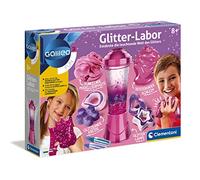 Clementoni Galileo Fun Glitter Laboratory, Crafts & Experiment with Glitter, Chalk/Slime/Modelling Paste/Lava Lamp for DIY & Decorating for Children from 8 Years 59224
