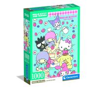 Clementoni Puzzle Hello Kitty 1000 Pieces Compact Box, Made in Italy, Age 14+, Poster