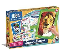 Clementoni Idea - Atelier Della Pittura, Art Game for Children 7+ Years, Creative Set with Easel, Blackboard, Tempera and Paint Brushes for Painting by Numbers, Made in Italy, Italian Language, 18677