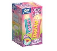 Clementoni Idea - Create Your Candles Messages Style, Kit for Making 2 Handmade Candles, for Children 8+ Years, Creative Workshop, Gift Idea, Made in Italy, 18353