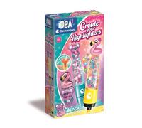 Clementoni Idea - Create Your Highlighters Beach Buddies, Creative Kit for Children 6+ Years, Customisable Highlighters with Decorations and Beach Characters, 18396