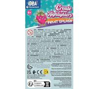 Clementoni Idea - Create Your Highlighters Fruit Splash, Creative Kit for Children 6+ Years, Customisable Highlighters with Decorations and Fruit Figures, 18395