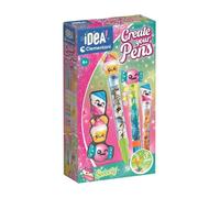 Clementoni Idea - Create Your Pens Sweety, Creative Kit for Children 6+ Years, 3 Customizable Pens with Decoration, Arts and Crafts, 18394