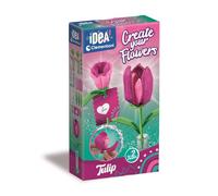Clementoni IDEA Small Flowers Tulips, Create Your Flower kit, Gift Set, 18878