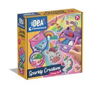 Clementoni- Idea-Sparkly Creations-Fantasy Painting, Diamond Art, Kit Arte, Labo