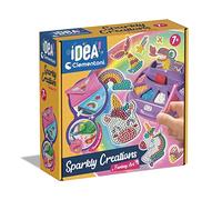 Clementoni Idea - Sparkly Creations Game Icons, Diamond Art, Creative Game for Children 7+ Years, Art Kit and Gem Laboratory, Gaming Theme Stickers, 18746