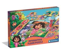 Clementoni Interactive Floor Puzzle - Dora The Explorer With Electronic Pen, 24-Piece Educational Mat for Early Learning for Kids Age 3+