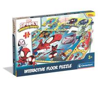 Clementoni Interactive Floor Puzzle - Spidey and His Amazing Friends, 24-Piece Educational Toy With Electronic Pen for Kids Age 3+