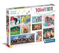 Clementoni Jigsaw Puzzle 10 In 1 Animal Friends (60+2x48+4x30+3x18 Pieces) - Supercolor Puzzle For Children 4-6 Years, Realistic, Animals, Gift For Boy/Girls, Puzzle For Kids, Made In Italy, 20283