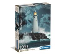 Clementoni - 39991 Jigsaw Puzzle 1000 Pieces for Adults and Teenagers, Collection, Lighthouse in the Storm Theme with Poster, Compact Box, Gift Idea for Men and Women, Made in Italy, 50 x 70 cm, 39991