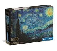 Clementoni - Van Gogh 37065 1000 Piece Art Puzzle for Adults and Children, Museum Collection, Starry Night Theme with Poster Included, Compact Box, Gift Idea for Men and Women, Made in Italy, 70 x 50