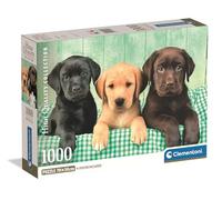 Clementoni - 39946 Puzzle 1000 Pieces for Adults and Teenagers, Collection, Three Labrador Theme, with Poster Included, Compact Box, Gift Idea for Men and Women, Made in Italy, 70 x 50 cm, 39946