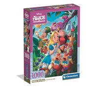 Clementoni Jigsaw Puzzle 1000 pieces, Disney Alice in Wonderland, Puzzle for Adults 14-99 Years, Compact box, Made in Italy, 39952