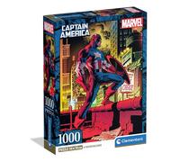 Clementoni Jigsaw Puzzle 1000 pieces, Marvel Captain America, Puzzle for Adul...