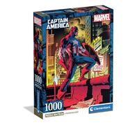 Clementoni Jigsaw Puzzle 1000 pieces, Marvel Captain America, Puzzle for Adults 14-99 Years, Compact box, Made in Italy, 37049