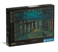 Clementoni Jigsaw Puzzle 1000 pieces, Museum Collection Starry Night Over the Rhone, Puzzle for Adults 14-99 Years, Made in Italy, 37089