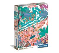 Clementoni Jigsaw Puzzle 1000 pieces. Sunday at the Beach, Puzzle for Adults 14-99 Years, Compact box, 39938, Made in Italy
