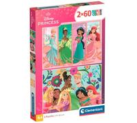 Clementoni Jigsaw Puzzle 120 pieces, 2X60 Disney Princess, Puzzle for Kids 3+ Years, Made in Italy, 24824