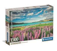 Clementoni Jigsaw Puzzle 1500 pieces Collection Lupins at Lake Tekapo, Puzzle for Adults 14-99 Years, Compact box, Made in Italy, 31731