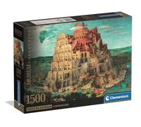 Clementoni - 31738 Jigsaw Puzzle 1500 Pieces Art for Adults and Teenagers, Museum Collection, Tower of Babel by Bruegel, with Poster Included, Compact Box, Gift Idea Made in Italy, 84.5 x 59.4 cm