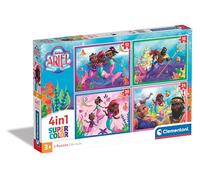 Clementoni Jigsaw Puzzle 4 In 1 Disney Ariel 12+16+20+24 Pieces - Supercolor Puzzle For Children 3-5 Years, Different Images, Disney, Gift For Boy/Girls, Puzzle For Kids, Made In Italy, 21533