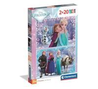 Clementoni Jigsaw Puzzle 40 pieces, 2X20 Disney Frozen, Puzzle for Kids 3+ Years, Made in Italy, 24825