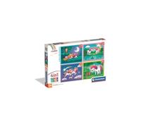 Clementoni Jigsaw Puzzle 4in1 A Day with Unicorns, Puzzle for Kids 3+ Years, Made in Italy, 21740