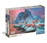 Clementoni Jigsaw Puzzle 500 pieces Collection Hamnoy Village, Puzzle for Adults 14-99 Years, Compact box, Made in Italy, 35587