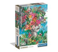 Clementoni - 35600 Puzzle 500 Pieces for Adults and Teenagers, Collection, Head in the Jungle, Compact Box with Poster Included, Gift Idea for Men and Women, Made in Italy, 49 x 36 cm, 35600