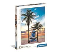 Clementoni Jigsaw Puzzle 500 pieces, Collection Miami Beach Florida, Puzzle for Adults 14-99 Years, Made in Italy, 35568