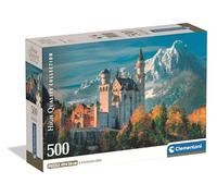 Clementoni Jigsaw Puzzle 500 pieces, Collection Neuschwainstein Castle, Puzzle for Adults 14-99 Years, Compact box, Made in Italy, 35589