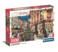 Clementoni Jigsaw Puzzle A Christmas Stroll 1000 Pieces - Compact Box, Poster Included, Puzzle For Adults 14-99 Years, Gift For Men/Women, Made In Italy, 39925