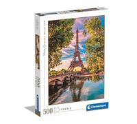 Clementoni Jigsaw Puzzle Collection - Along The Seine 500 Pieces - Puzzle For Adults 14-99 Years, Gift For Men/Women, City, Paris, France, Made In Italy, 35524