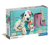 Clementoni Jigsaw Puzzle Collection - Funny Dalmatian 500 Pieces - Poster Included, Puzzle For Adults 14-99 Years, Gift For Men/Women, Dalmatian, Dogs, Animal, Made In Italy, 35545