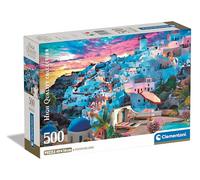 Clementoni Jigsaw Puzzle Collection - Greece View 500 Pieces - Poster Included, Puzzle For Adults 14-99 Years, Gift For Men/Women, City, Greece, Landscape, Made In Italy, 35540