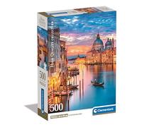 Clementoni Jigsaw Puzzle Collection - Lighting Venice 500 Pieces - Poster Included, Puzzle For Adults 14-99 Years, Gift For Men/Women, City, Landscape Italy, Made In Italy, 35542