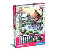 Clementoni Jigsaw Puzzle Collection - Robin And Holly Blushes 1000 Pieces - Puzzle For Adults 14-99 Years, Gift For Men/Women, Made In Italy, 81501