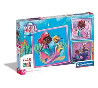 Clementoni Jigsaw Puzzle Disney Ariel 3 Puzzle With 48 Pieces - Supercolor Puzzle For Children 5-7 Years, Disney, Cartoon, Gift For Boy/Girls, Puzzle For Kids, Made In Italy, 25324