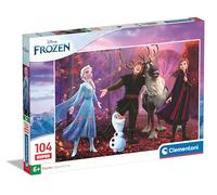 Clementoni Jigsaw Puzzle Disney Frozen 104 Pieces - Supercolor Puzzle For Children 6-8 Years, Cartoon, Disney, Gift For Boy/Girls, Puzzle For Kids, Made In Italy, 25771