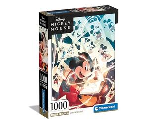 Clementoni Jigsaw Puzzle Disney Mickey Mouse 1000 Pieces - Puzzle For Adults 14-99 Years, Poster Included, Gift For Men/Women, Disney, Made In Italy, 39811