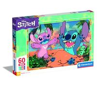 Clementoni Jigsaw Puzzle Disney Stitch 60 Maxi Pieces - Supercolor Puzzle For Children 4-6 Years, Cartoon, Disney, Gift For Boy/Girls, Puzzle For Kids, Made In Italy, 26596