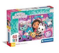 Clementoni Jigsaw Puzzle Gabby'S Dollhouse 60 Pieces - Supercolor Puzzle For Children 4-6 Years, Cartoon, Doll, Gift For Boy/Girls, Puzzle For Kids, Made In Italy, 26202